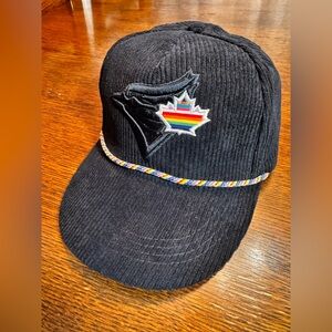 Black Corduroy Blue Jays Cap